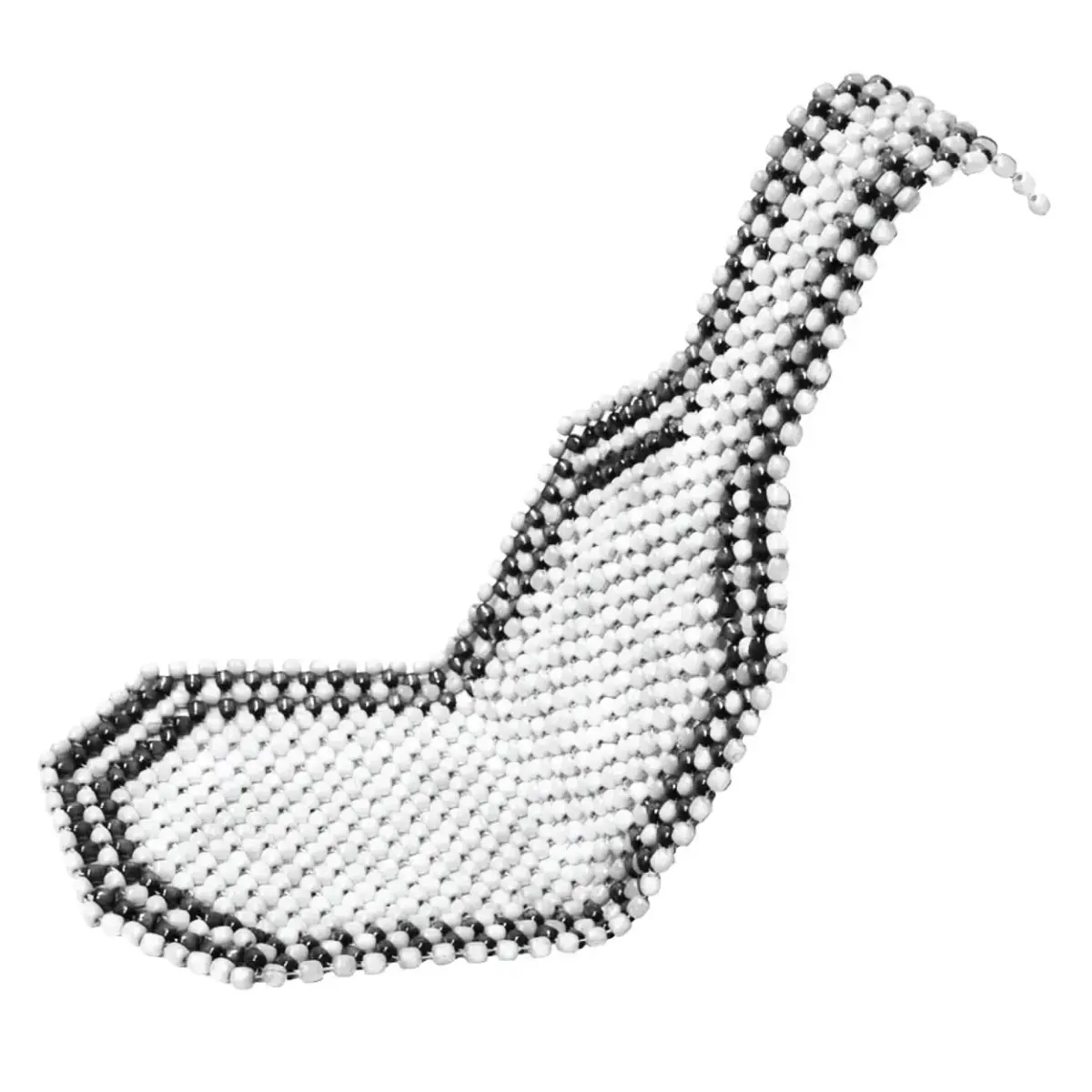 Seat mat, long, black with beige finish