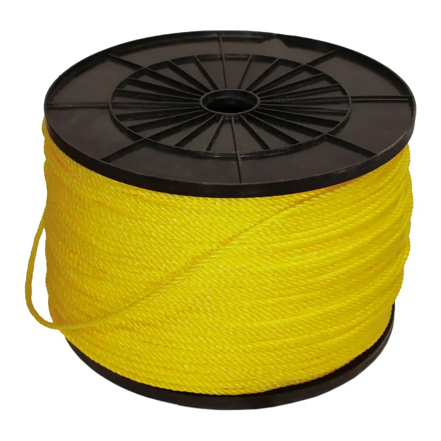 Lasso Aukla 5mmx638m polypropylene yellow 1m