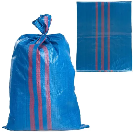 Kootud polüpropüleenkott 65x105cm 50kg – Sinine ja punane