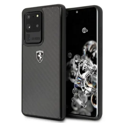 Ferrari Hardcase FEHCAHCS69BK S20 Ultra G988 black|czarny Carbon Heritage