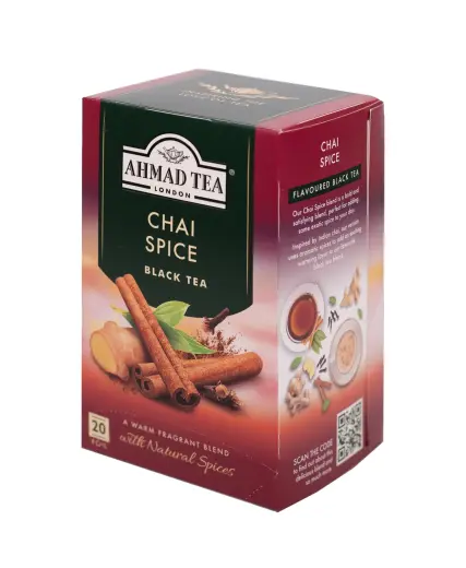 Melnā tēja AHMAD CHAI SPICE, 20 maisiņi x 2 g paciņā
