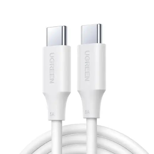 Ugreen US562 datu pārraides un uzlādes vads | USB-C uz USB-C | 100W | 1m | balts