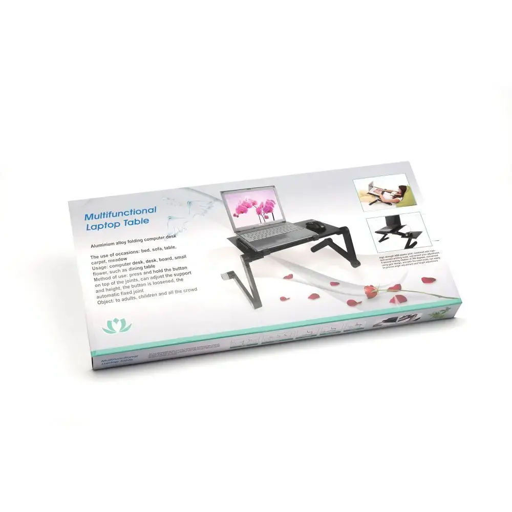 Desk for laptop uniwersal adjustable with cooling YL-803 red