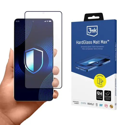 3mk HardGlass Matt Max grūdintas apsauginis stiklas telefonui Galaxy S26 Ultra su montavimo rėmeliu