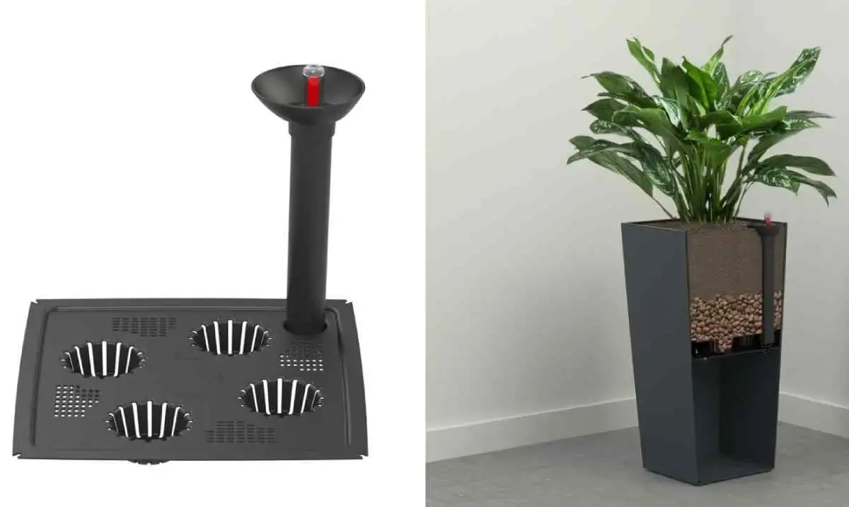 Flower pot base with water level indicator, 25x25cm