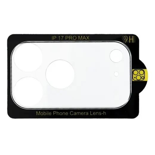 5D Full Glue Camera Tempered Glass - for iPhone 17 Pro Max Transparent