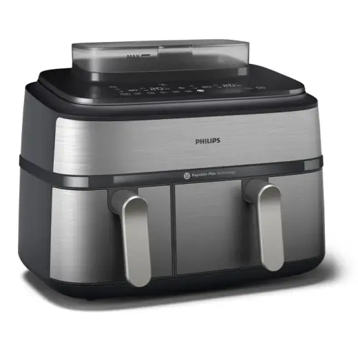 Philips Airfryer NA555 00 Dual Basket 9L 2750W silver (NA555/00)