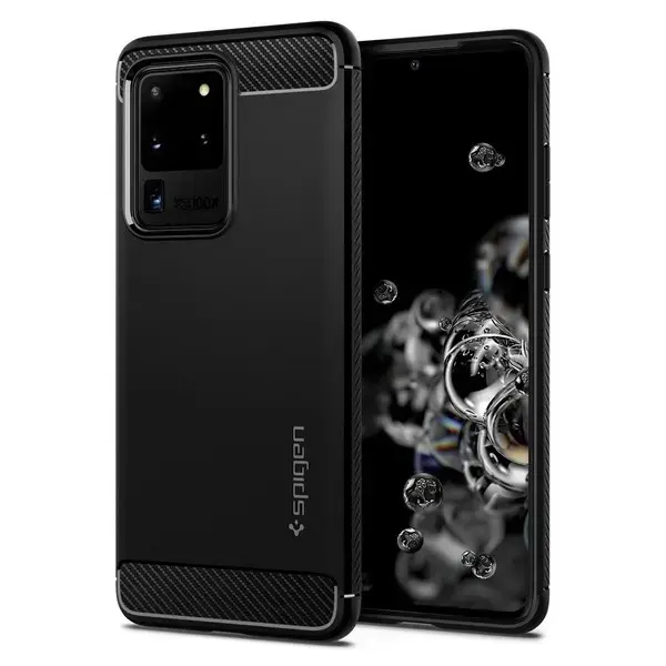 Spigen Rugged Armor Silicone Case For Samsung G988 Galaxy S20 Ultra Black
