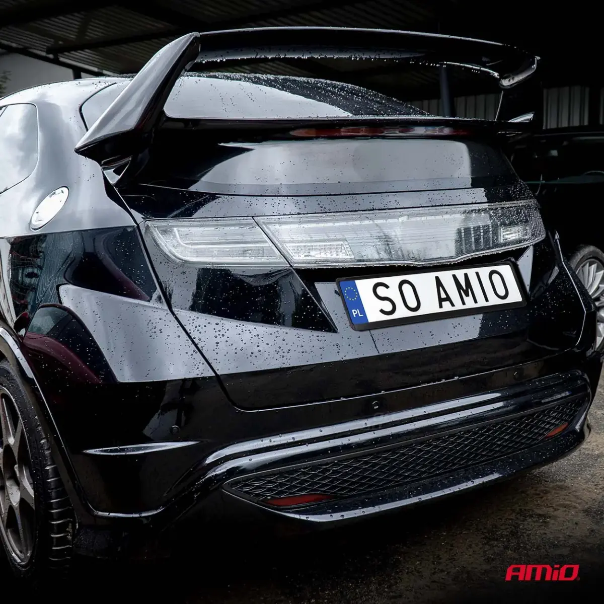 License Plate Frame - BLACK PREMIUM PL AMIO-04779