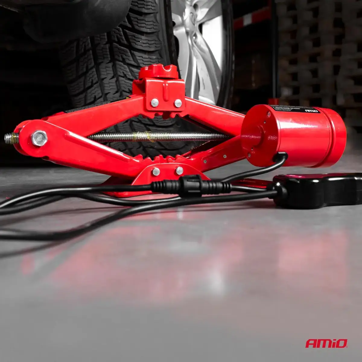 Electric Scissor jack with remote and repair KIT 3T 12V AMIO-02406
