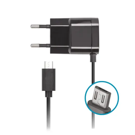 Forever charger NewShell 1A black with microUSB cable 1,2 m