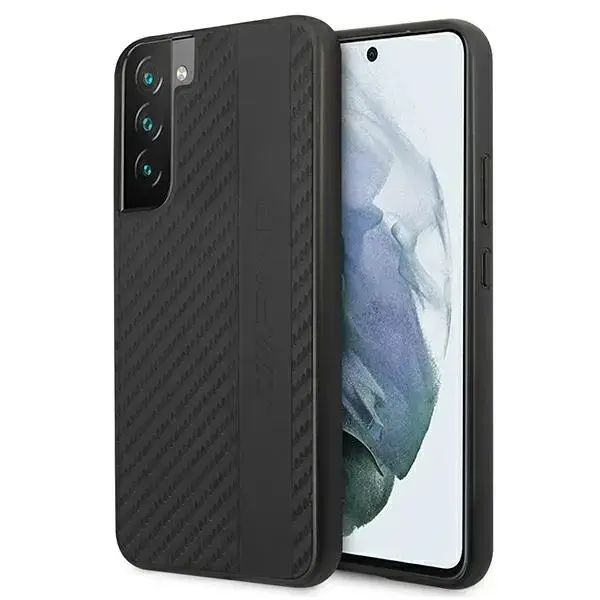 AMG AMHCS22MBLSCA S22+ S906 czarny|black hardcase Carbon Stripe&Embossed