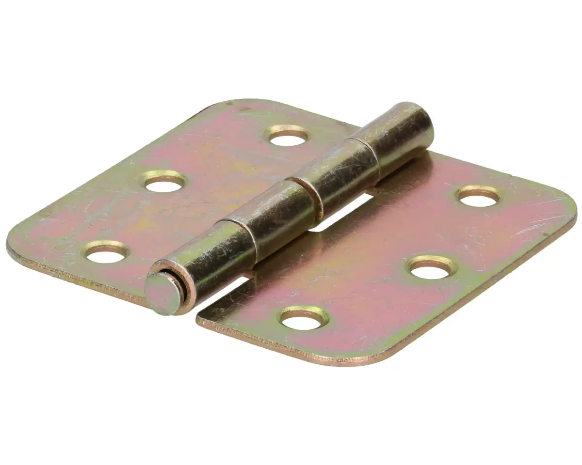 Construction hinge Z 75x75 mm steel, brass-plated