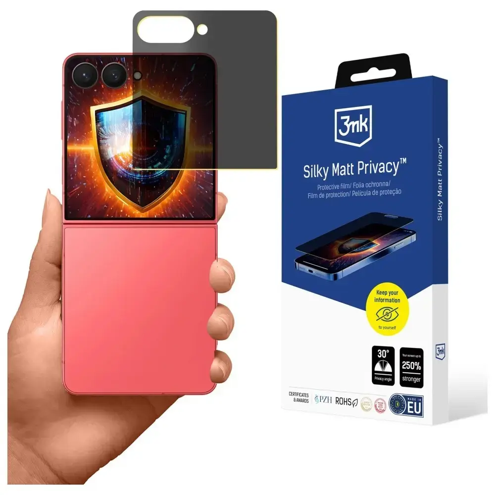 3mk Silky Matt Privacy aizsargplēve telefona ekrānam Samsung Galaxy Z Flip 7 (F766) (privātuma efekts)