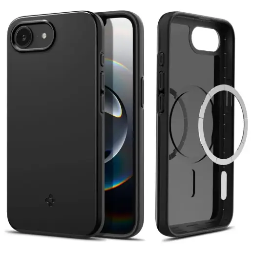 Spigen Thin Fit чехол для телефона для iPhone 16e черный с MagSafe