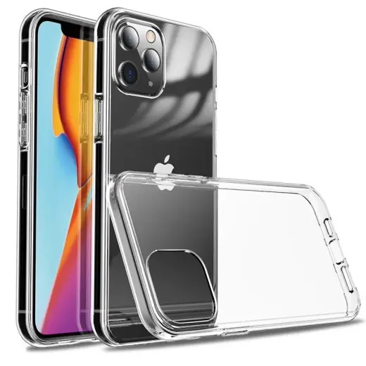 Clear 2 mm telefono dėklas iPhone 11 Pro Max skaidrus