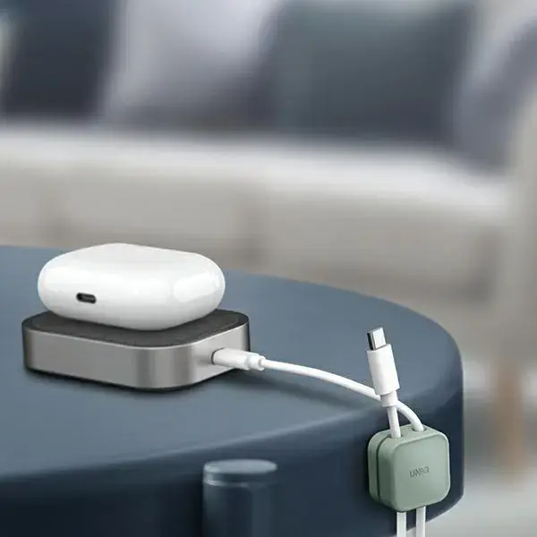 UNIQ Pod samoprzylepny organizer do kabli zestaw 8szt zielony|mist green