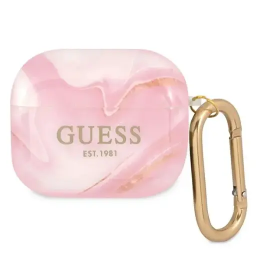 Guess GUA3UNMK AirPods 3 cover black/black Marble Collection
