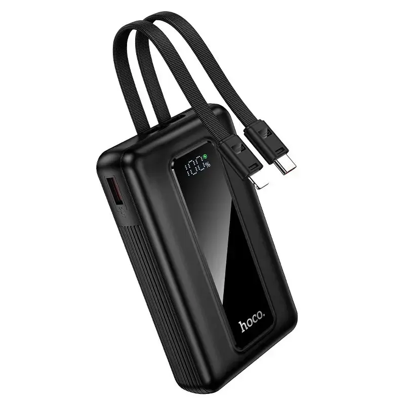 Внешний аккумулятор (powerbank) Hoco J162A | 20 000 мА·ч | 22.5 Вт | PD, QC | USB-C, Lightning | чёрный