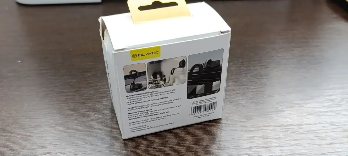 Blavec Car holder BHV-03 magnetic vacuum with gel to windshield / dashboard (BHV03-PMB) black (damaged packaging)