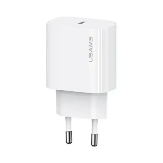 USAMS Ład. siec. 1xUSB-C T65 PD20W PD Fast Charging US-CC226 + kabel USB-C|USB-C US-SJ711 60W biały|white Yi Series OYXLTZ01