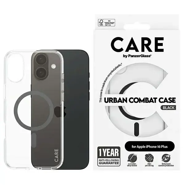 CARE by PanzerGlass Flagship Case iPhone 16 Plus 6,7" czarny|black MagSafe 1347