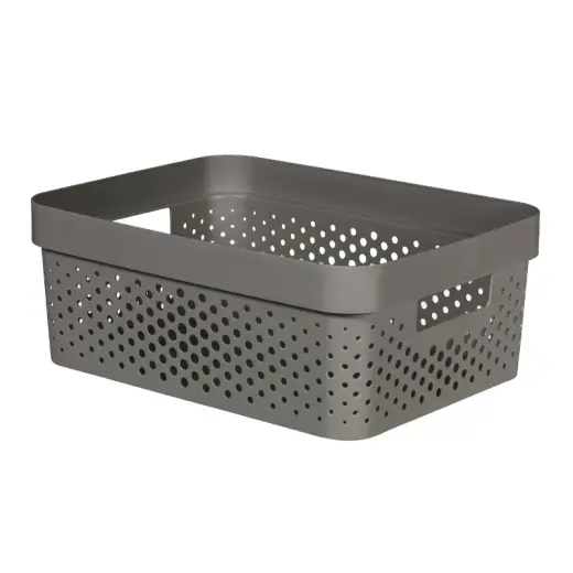 Коробка Infinity Recycled 11L 36x27x14см темно-серая