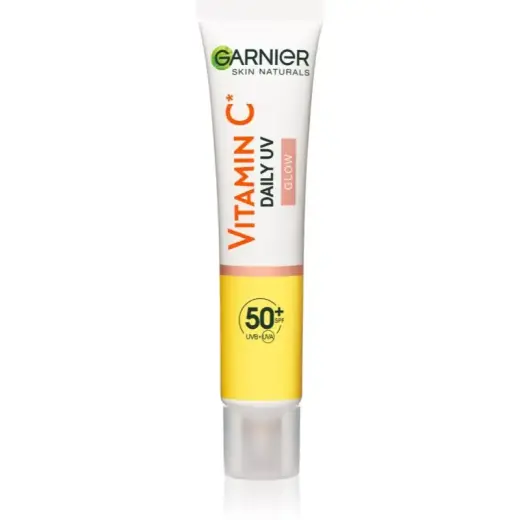Garnier Skin Naturals Vitamin C Daily UV Glow SPF50+ - Daily Skin-illuminating Fluid with High UV Protection and Mineral Pigments - 40 Ml