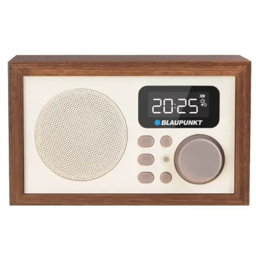 Blaupunkt HR5BR Radio Skaļrunis ar Micro SD | LCD | 3W | Koka Dizains