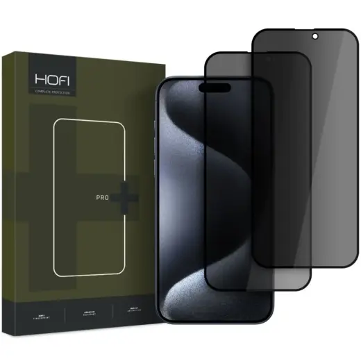 HOFI ANTI SPY karastatud klaas telefonile iPhone 16 Plus (privaatsusefekt)