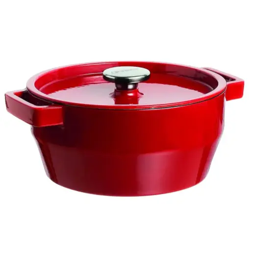 Čuguna katls 3,6L Pyrex apaļš Ø24cm sarkans
