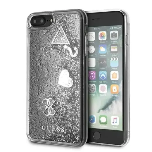 Guess GUOHCI8LGLHFLSI iPhone 7|8 Plus srebrny|silver hardcase Glitter Charms