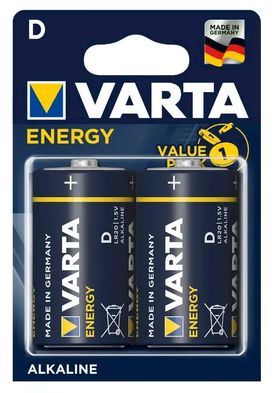 Varta 4120|D2 Alkaline LR20 1.5V батарейки (2шт.) (EU Blister)