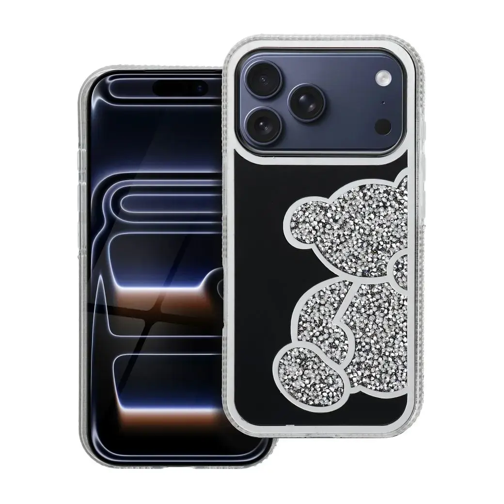 Case for iPhone 17 Pro / 18 Pro Teddy Bear silver