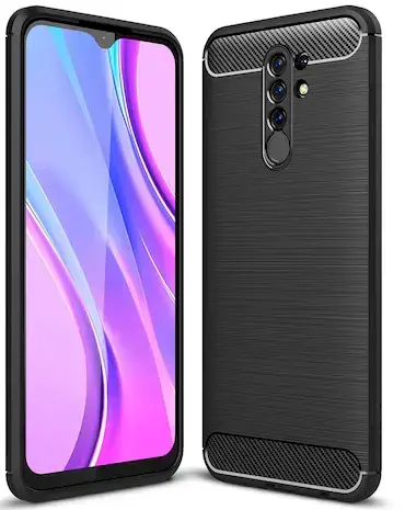 Fusion Trust Back Case Silikona Aizsargapvalks Priekš Xiaomi Redmi 9 Melns