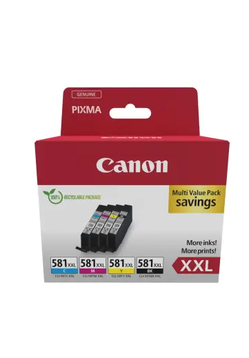 Tindikassettide komplekt Canon CLI-581XXL 1998C007 must/tsüaan/magenta/kollane 4 tk