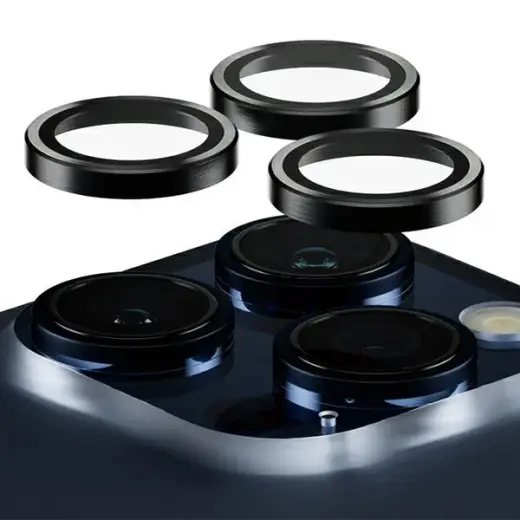 PanzerGlass Hoops Camera iPhone 15 Pro 6.1" | 15 Pro Max 6.7" czarny|black 1139 camera lens protector hoop optic rings