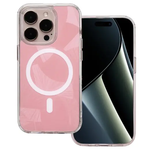Flash Mag phone case with MagSafe support for iPhone 15 Pro pink
