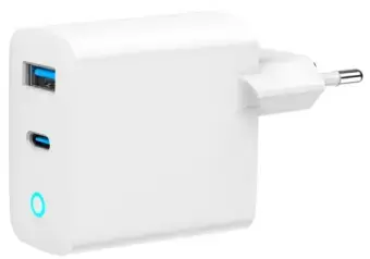Gembird Charger tīkla lādētājs | 65W | GaN, PD, QC | USB-A, USB-C | balts