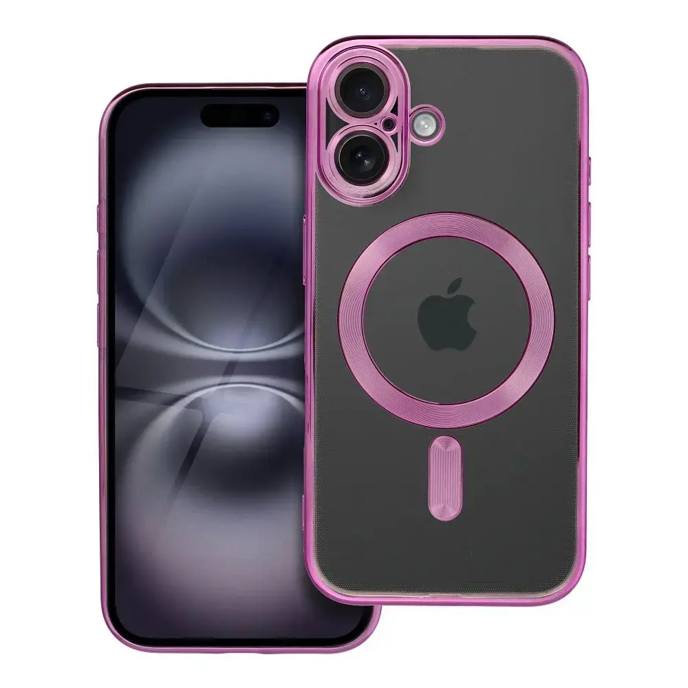 Case for iPhone 16 Electro Mag Cover compatible with MagSafe pink