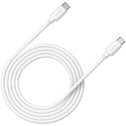 CANYON UC-12, cable 100W, 20V/ 5A, typeC to Type C, 2M with Emark, Power wire :20AWG*4C,Signal wires :28AWG*4C,OD4.5mm, PVC ,white