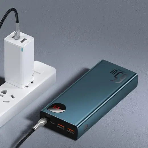 Baseus Adaman power bank 2x USB | 1x USB Type C | 1x micro USB 20000mAh 65W Quick Charge 4.0 Power Delivery blue (PPIMDA-D03)