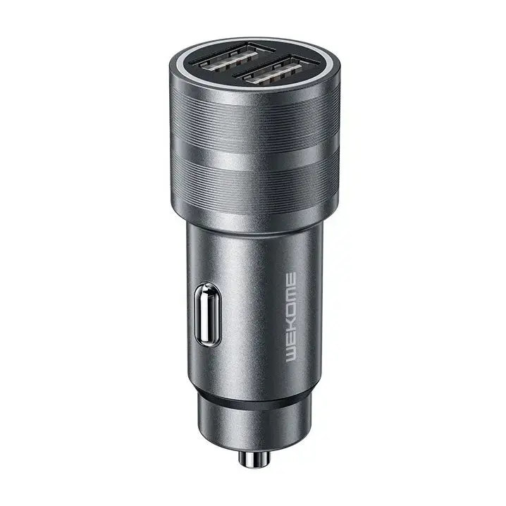 WK Design Captain Series fast car charger 2x USB 12W gray (WP-C32)