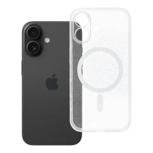 Clear Mag Cover phone case with MagSafe support for iPhone 16 transparent