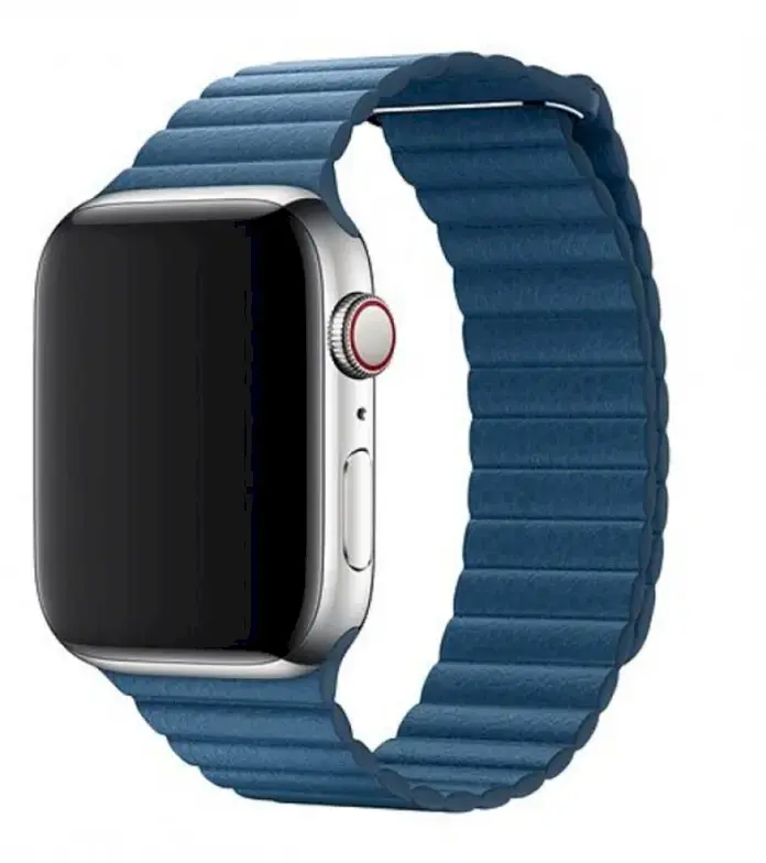 Devia Elegant Leather Loop Siksniņa Pulkstenim Apple Watch 38 | 40 mm Zils
