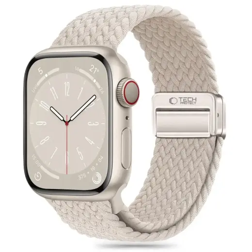 Tech-Protect Nylonmag išmaniojo laikrodžio dirželis Apple Watch 6/7/8/9/10/SE/Ultra (44/45/46/49 mm) | nailoninis | smėlio