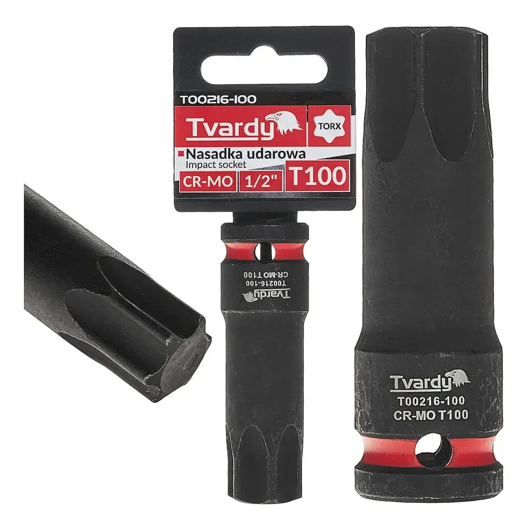 TORX löökpadrun 1/2" T100 CR-MO