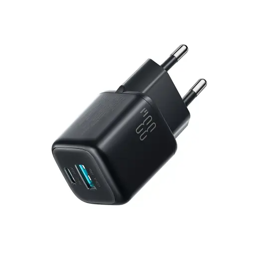 Зарядное устройство Joyroom JR-TG7 | 33W | USB-A, USB-C | с кабелем USB-C на USB-C в комплекте | чёрное