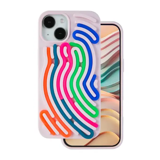 DIY Snake telefono dėklas iPhone 14 rožinis
