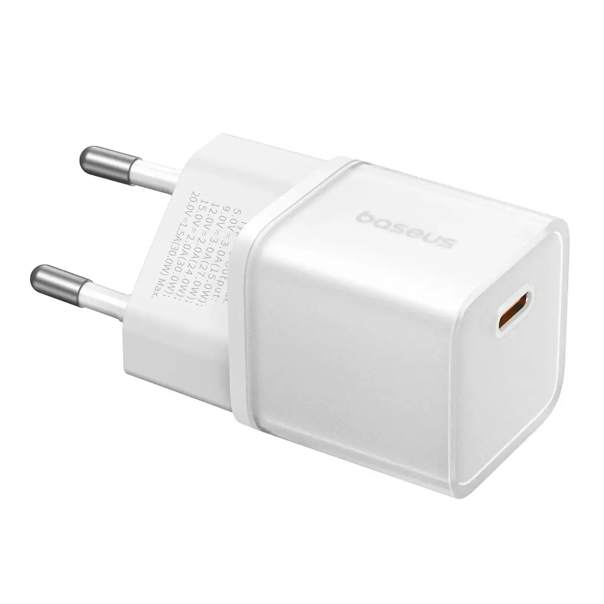 Baseus GaN5S reisilaadija | 30W | GaN | USB-C | valge